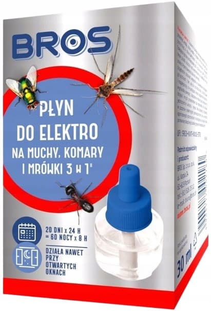 BROS ELECTRO FLUID 3-i-1 til fluer, myg, myrer 30 ml