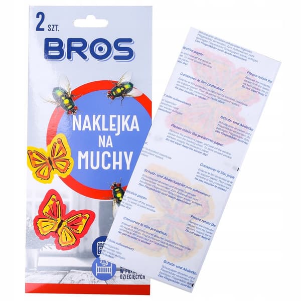 BROS fluepapirklistermærke til vindue BUTTERFLY 2 stk.