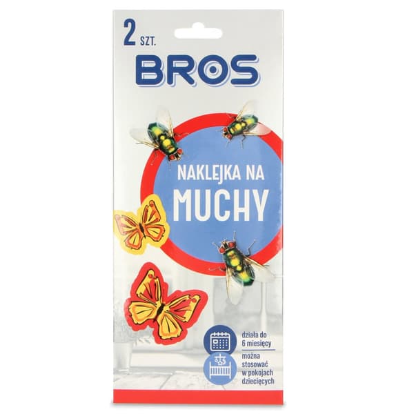 BROS fluepapirklistermærke til vindue BUTTERFLY 2 stk.