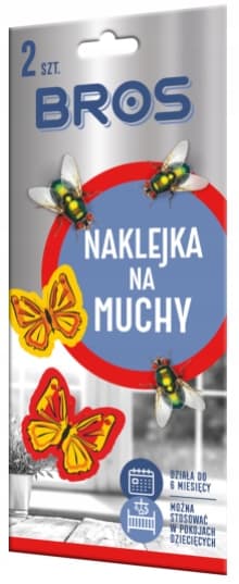 BROS fluepapirklistermærke til vindue BUTTERFLY 2 stk.