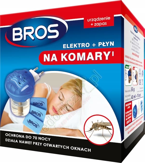BROS electro+ myggemiddel til elektrisk fumigator BESKYTTELSE 60 NÆTTER 40 ml