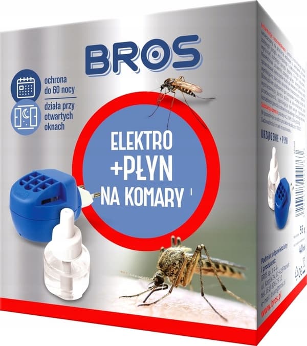 BROS electro+ myggemiddel til elektrisk fumigator BESKYTTELSE 60 NÆTTER 40 ml