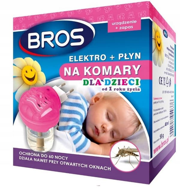 BROS ELEKTROAPPARAT + MYGGEVÆSKE TIL BØRN fra 1 år 40 ml