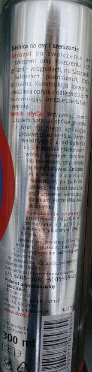 BROS BRANDSLUKKER SPRAY TIL HVEPSER OG GEVÆMPER fjerner reder 300 ml