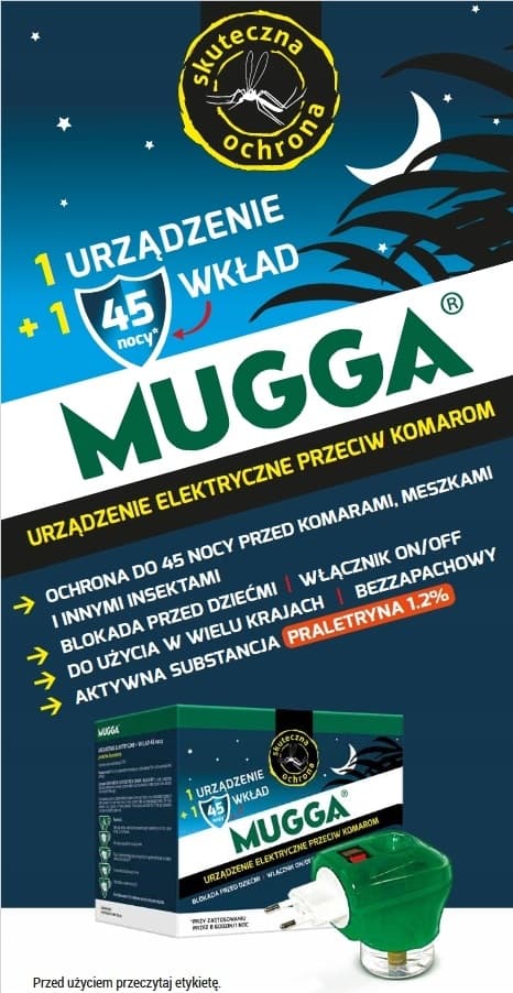 MUGGA ELECTRO elektrisk myggemiddel + 35 ml refill