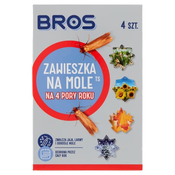 BROS MØLSLUKKERE TIL TØJSMØL 4 sæsoner 4 stk.