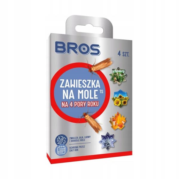 BROS MØLSLUKKERE TIL TØJSMØL 4 sæsoner 4 stk.