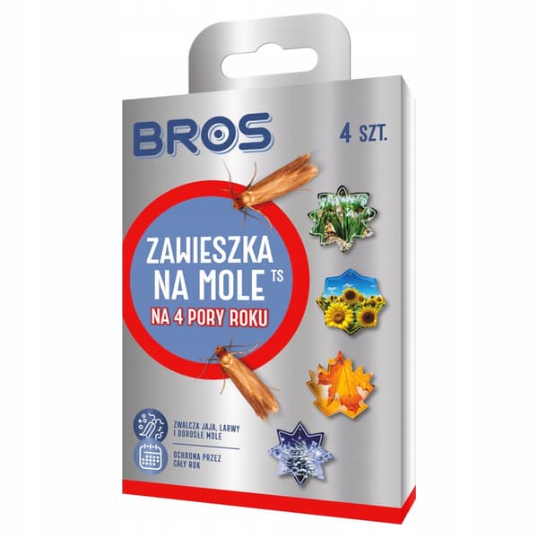 BROS MØLSLUKKERE TIL TØJSMØL 4 sæsoner 4 stk.