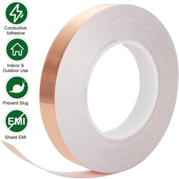Kobbertape mod snegle - 10 mm bredde - 25 m rulle