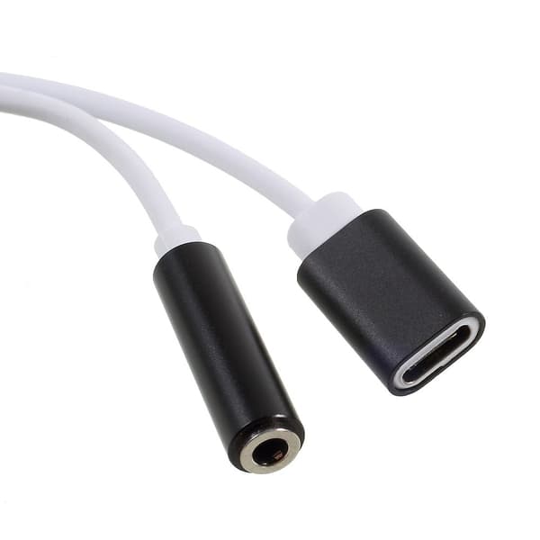 USB typ C 3,5mm Aux Audio Laddning USB hona Port Splitter