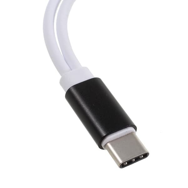 USB typ C 3,5mm Aux Audio Laddning USB hona Port Splitter