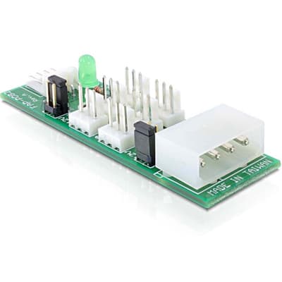 DeLOCK intern blæserkontroller til 6 blæsere, 6x3-pin, 5 og 12V