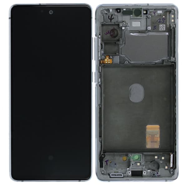 Samsung Galaxy S20 FE Original Skärm Display Glas Super Amoled - Vit