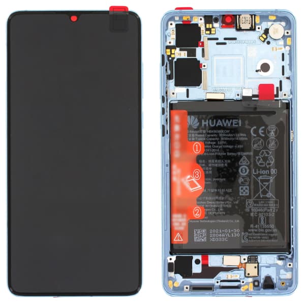 Huawei P30 Original OLED Skärm Display Glas med batteri - Andandes Kristall