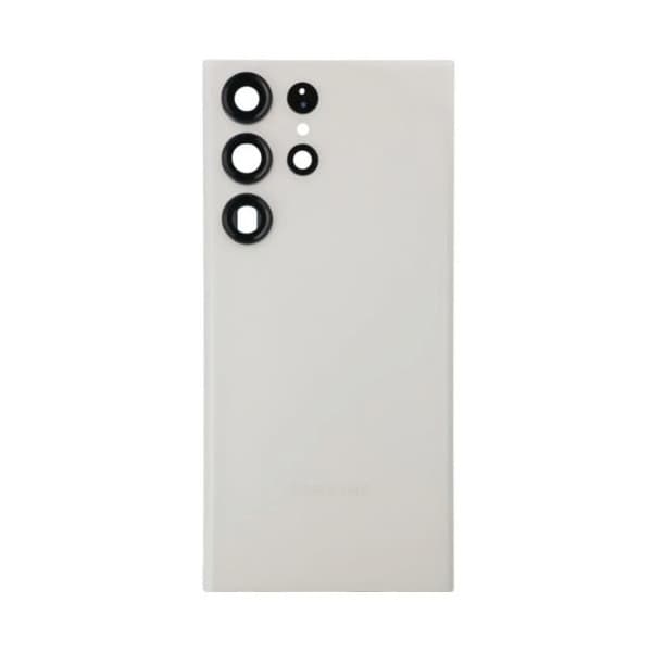 Samsung Galaxy S23 Ultra Baksida med tejp OEM - Vit