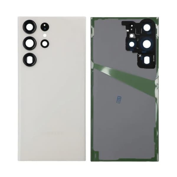 Samsung Galaxy S23 Ultra Baksida med tejp OEM - Vit