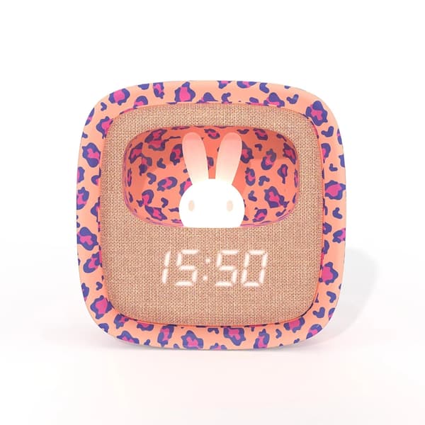 MOB Väckarklocka med Nattlampa Billy Clock - Leopard Rose