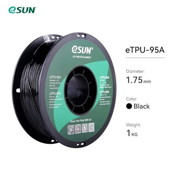 Flexibelt TPU-filament, 175mm, 3D-utskriftsmaterial