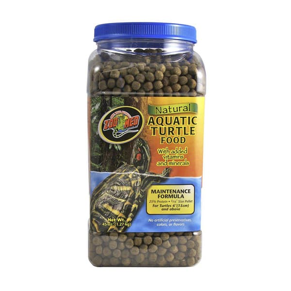 ZOO MED NATURAL AQUATIC TURTLE FOOD 1.27KG MAINTENANCE FORMU