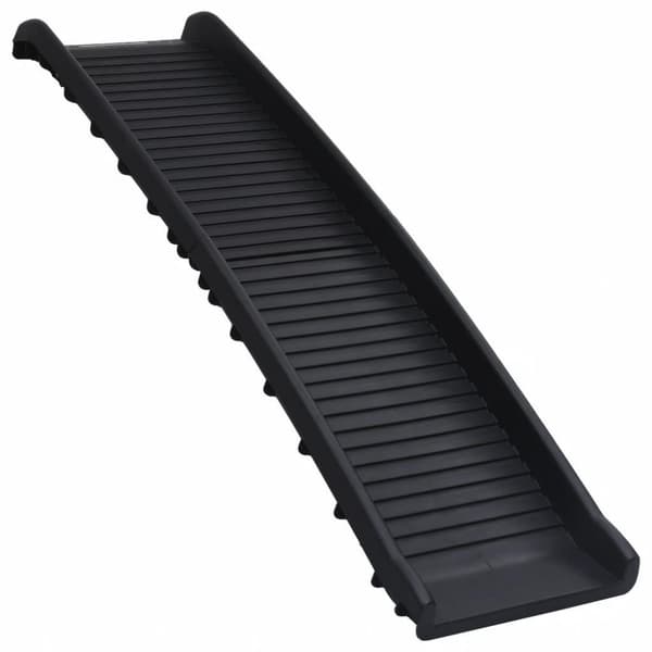 vidaXL Hunderampe sammenleggbar svart 155,5x40x15,5 cm