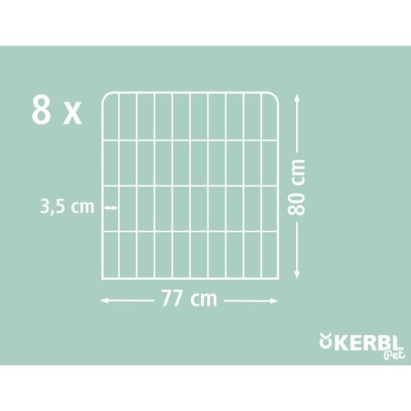 Kerbl Utehage med dörr svart