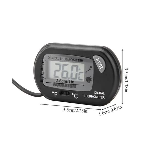 VGEBY Digital termometer 2 färger Aquarium Tank Temperaturmätare Digital termometer Svart