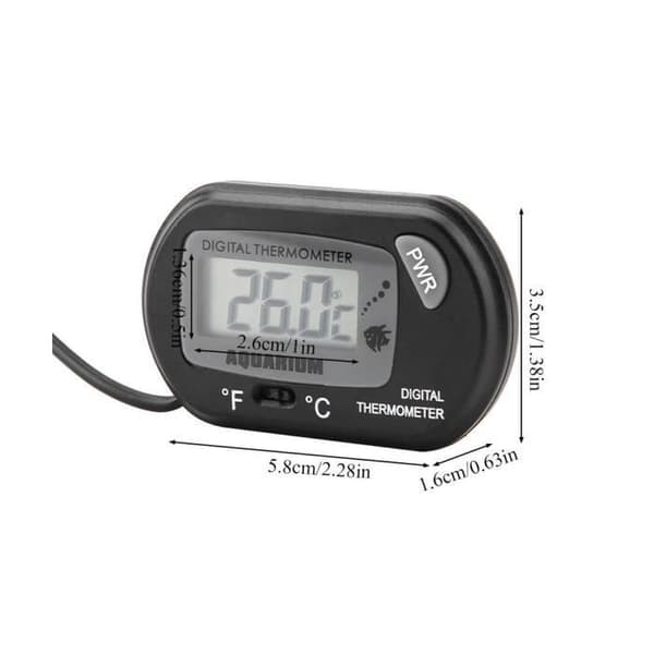 ESTINK Digital termometer 2 färger Aquarium Tank Temperaturmätare Digital termometer Svart