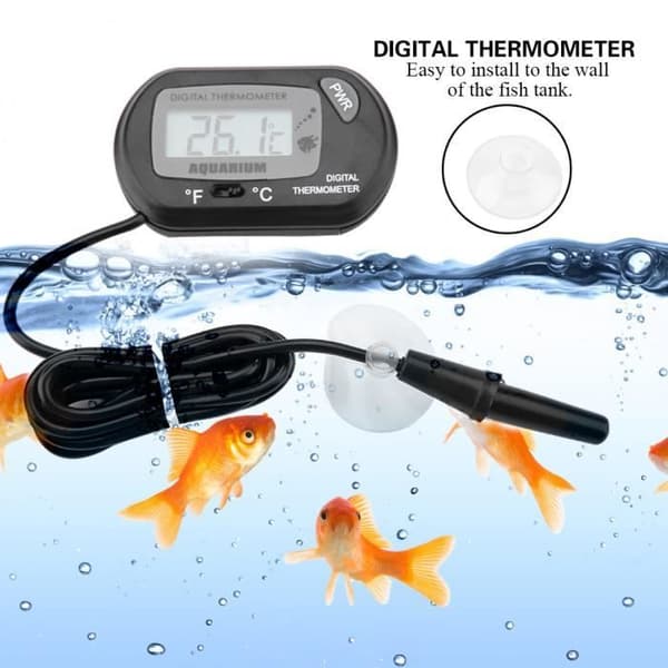 EBTOOLS Digital termometer 2 färger Aquarium Tank Temperaturmätare Digital termometer Svart