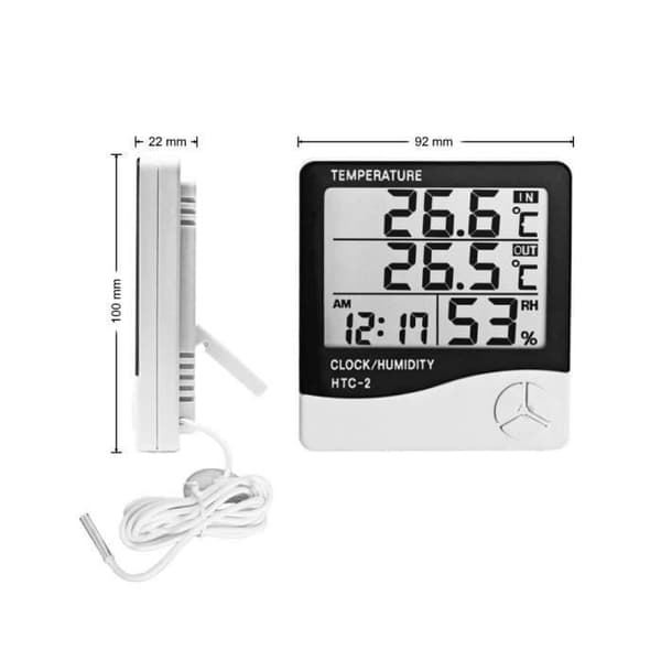 AF04345-Väderstation Digital inomhustermometer med utomhussond Hygrometer