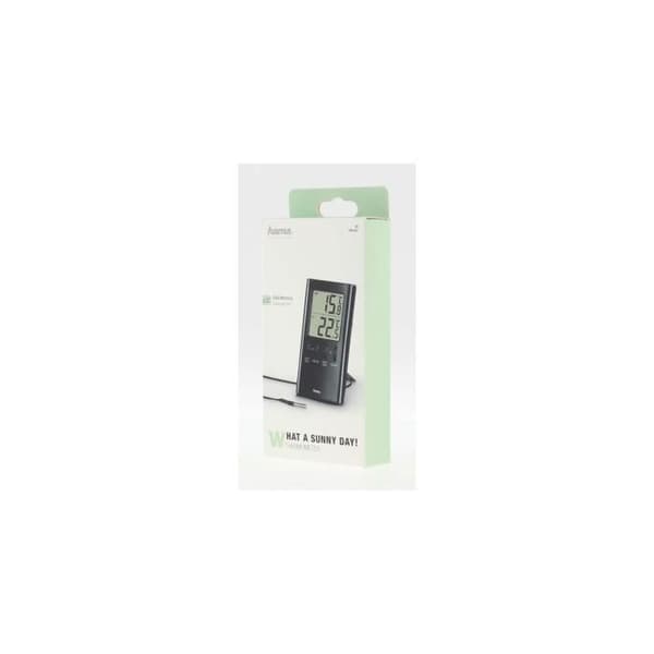 LCD-termometer T-350 - HAMA - Svart - Inomhus/utomhustemperatur - Max/min visning
