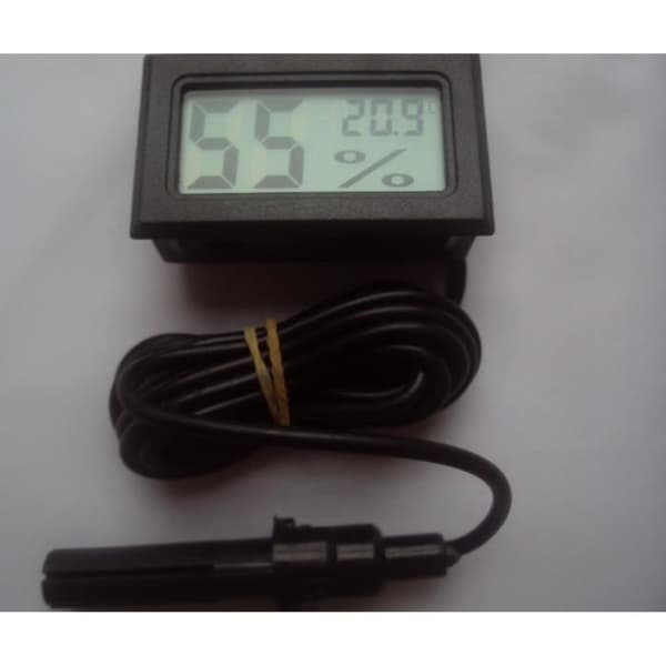 Hygrometer Termometer KABEL 1m50 PROBE + Batterier reptil sköldpadda orm hydrometer terrarium