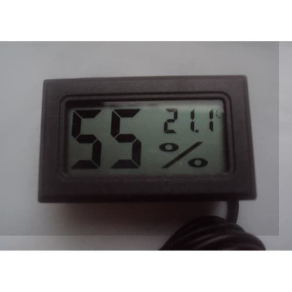 Hygrometer Termometer KABEL 1m50 PROBE + Batterier reptil sköldpadda orm hydrometer terrarium