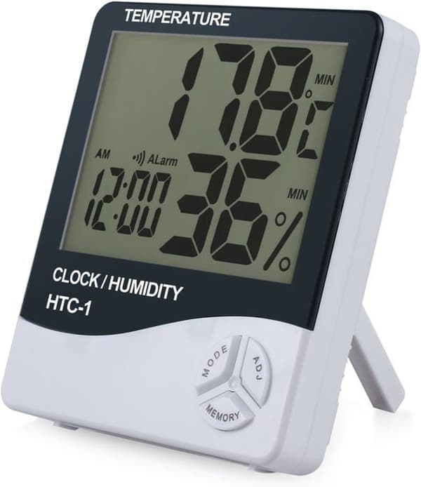 Digital Hygrometer - Ej specificerad - Modell Ej specificerad - Område -50°C till +70°C - LCD-skärm - 2 stycken