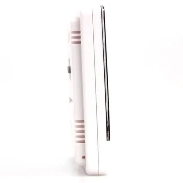 Digital LCD inomhustermometer Hygrometer Fuktighetstestare Klocka Present NF Tre knappar Vit
