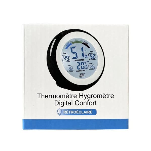 Inomhustermometer - Ej specificerad - Digital - Bakgrundsbelyst - Temperaturmätning - Hygrometer