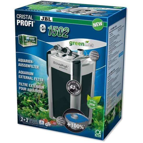 JBL, Cristalprofi E1502 Greenline externt filter för akvarium från 200 till 700 L
