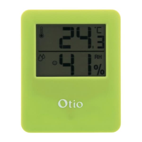 Termometer hygrometer magnetisk Grön - LCD-skärm - Otio