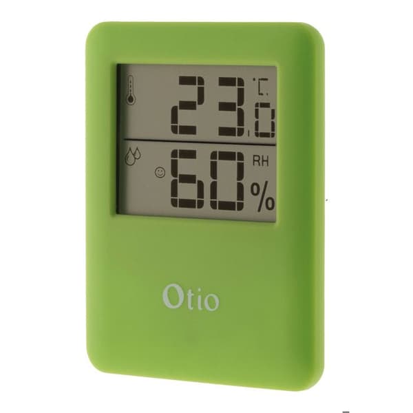 Termometer hygrometer magnetisk Grön - LCD-skärm - Otio