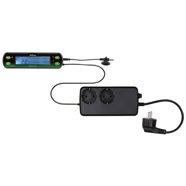 Digital termostat - TRIXIE - 16x4 cm - 2 kretsar - Programmerbar timer - Område 0-50°C