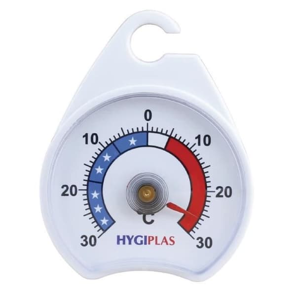 Termometer med ur - 30 till +30°C - Hygiplas