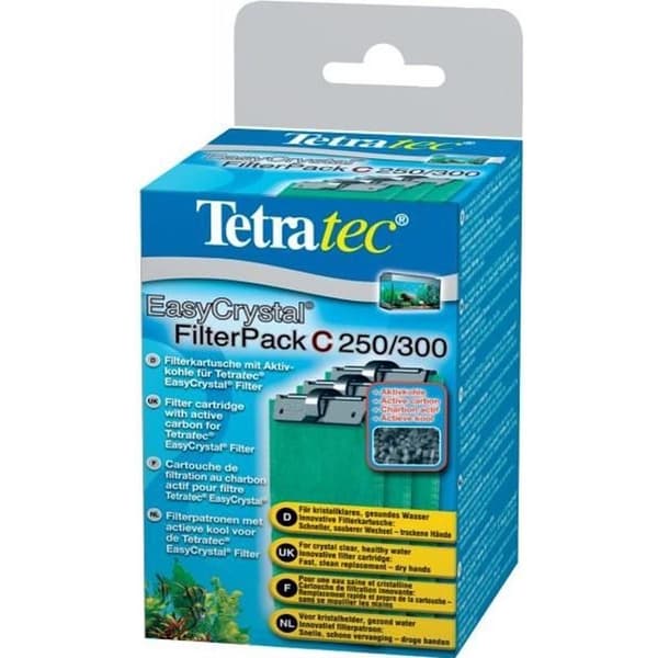 TETRA EasyCrystal C250/300 - Kolfiltreringspatron för EasyCrystal 250 och 300 filter Patenterad - 3 patroner