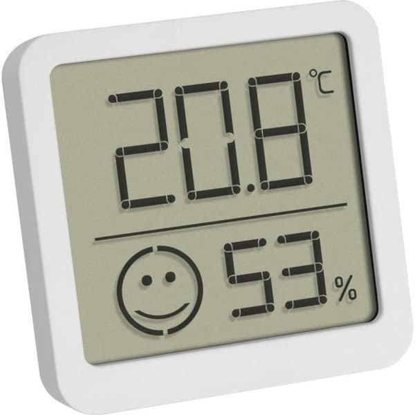 TFA Dostmann 4er Set Digitales termohygrometer med Komfortzone termohygrometer vit