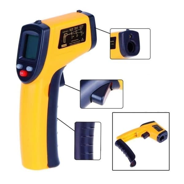 Infrarödtermometer - COBYE - Laser - Temperatur -50 till 400°C - Bakgrundsbelyst LCD-skärm