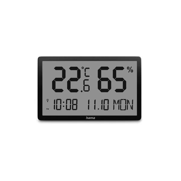 Termometer och hygrometer "Lombok", digital, för inomhusbruk, svart