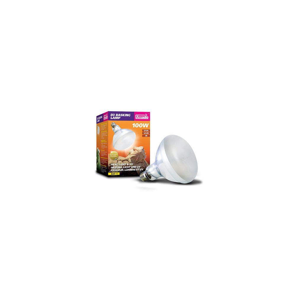 D3 BASKING LAMP 100W VÄRME & SOLLJUS UVA/UVB E27