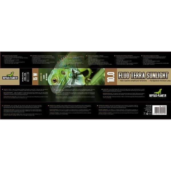UVA-UVB reptilbelysning Terra Sunlight T8 100 15 W / 45 cm REPTILES-PLANET