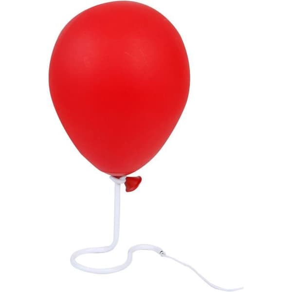 Sänglampa - DET - Ballong - Röd - En storlek - Plast Röd, Vit