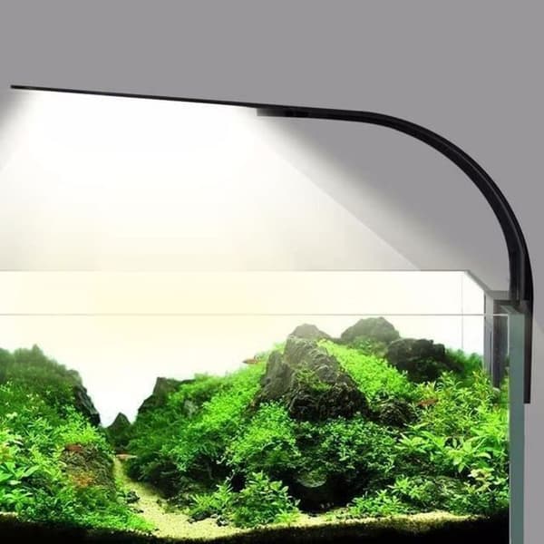 Super Slim LED akvarielampa - YIKXIULF - Växter som lyfter belysningen - Svart - 10w - 22 x 14 cm