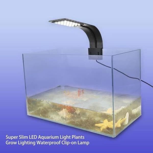 Super Slim LED akvarielampa - YIKXIULF - Växter som lyfter belysningen - Svart - 10w - 22 x 14 cm