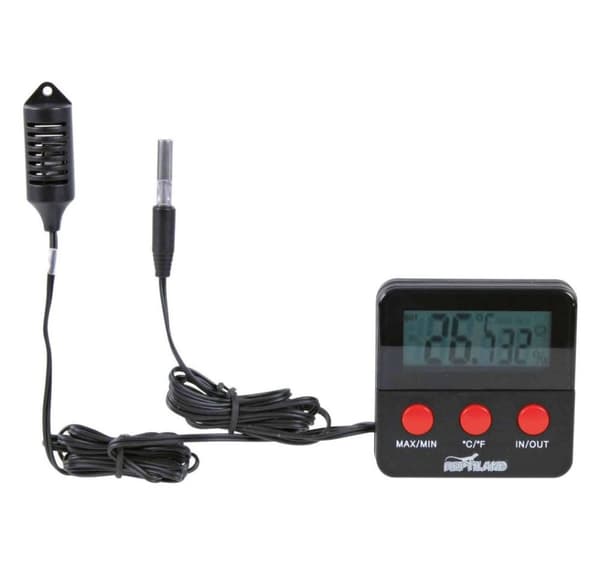 Digitalt termo/hygrometer med fjernsensor, 6 × 6 cm